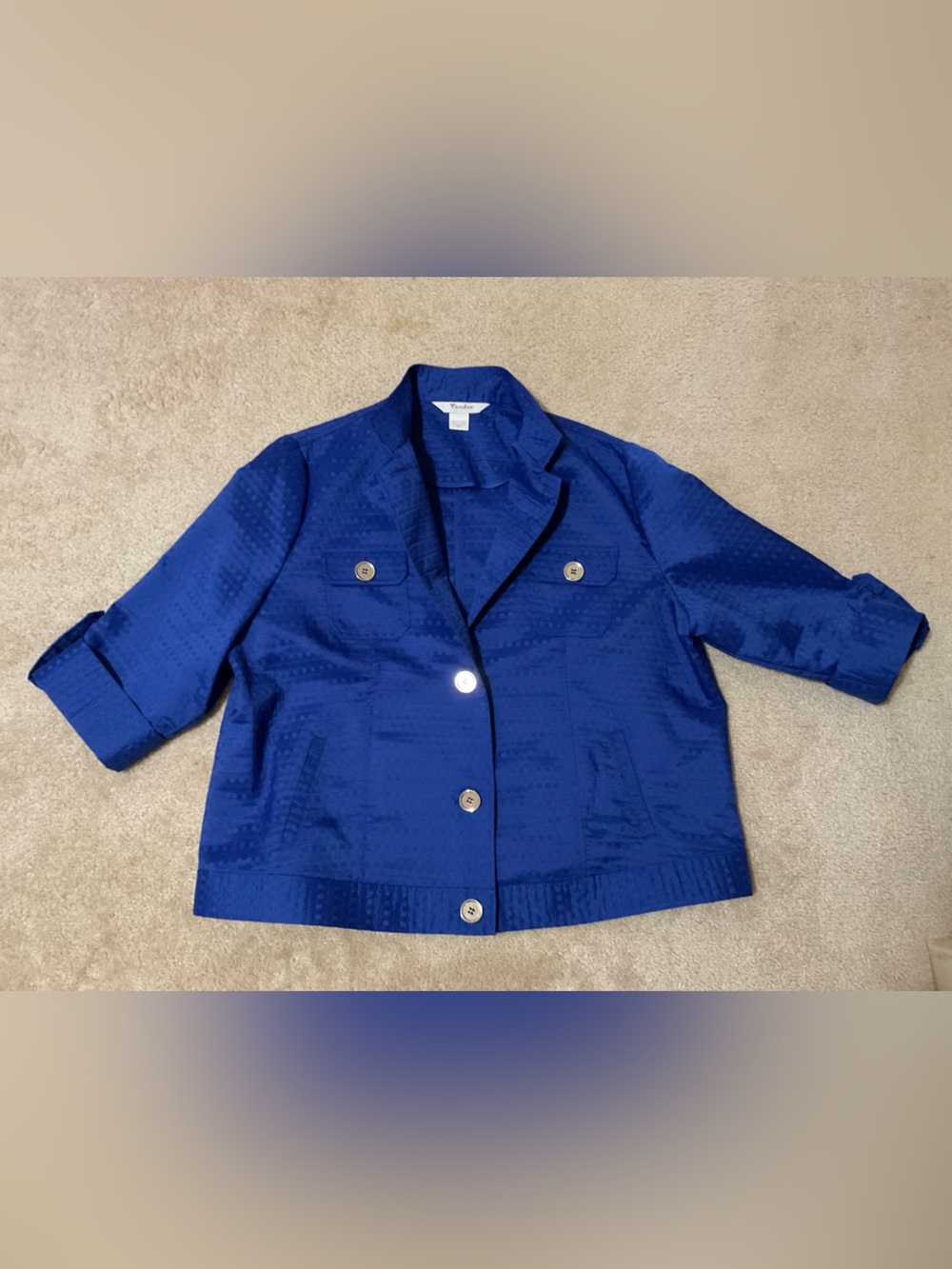 TanJay Royal Blue Short Sleeve Blazer
